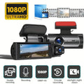 Experience Crystal Clear Journeys with the WHATOOK 1080P Ultra HD Dual Dash Cam – Complete with Night Vision and 32GB Memory Card!