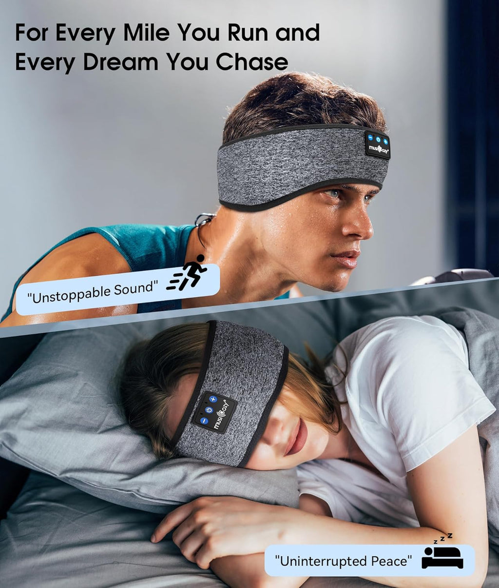 Experience Ultimate Comfort with MUSICOZY Bluetooth 5.4 Sleep Headphones - Wireless Headband for Music, Travel, and Workouts
