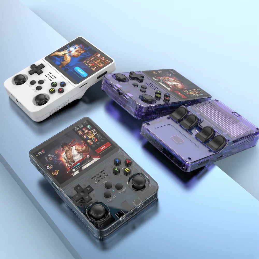 R36S Retro Video Handheld Game Console Linux System 3.5 in IPS Screen 3000Mah Battery 64G/128G TF Card Preinstalled Games