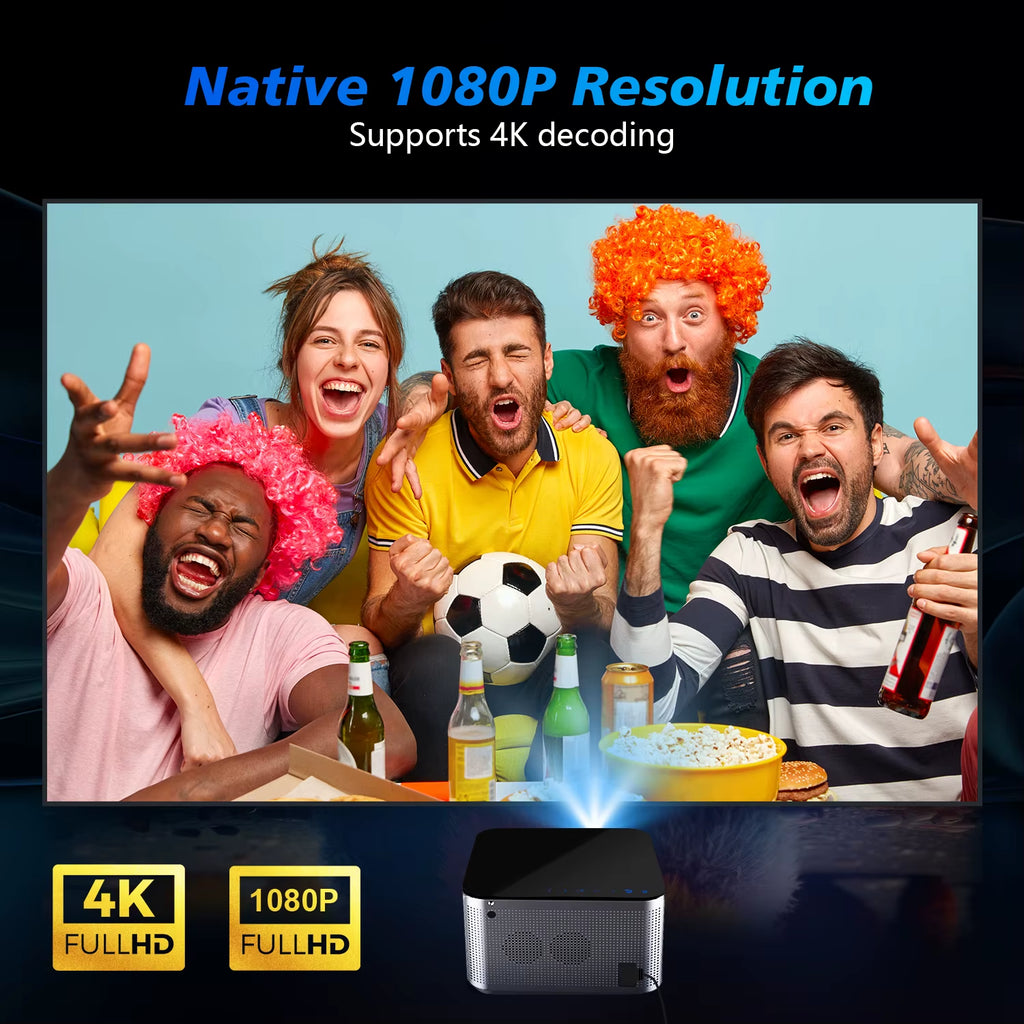 Android 11 4K Smart Projector 580ANSI 1920*1080P Full HD Wifi6 BT5.0 Allwinner H713 Voice Control Home Cinema Theater